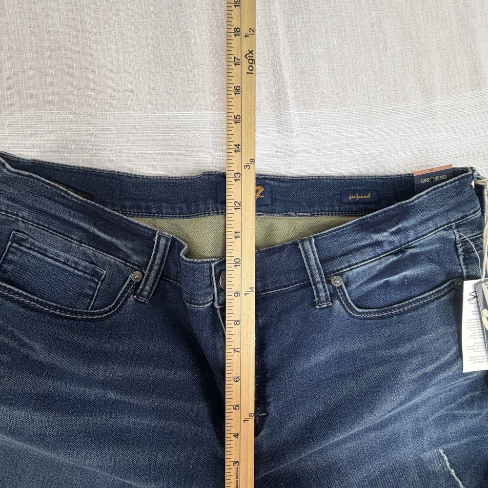 NWT Seven7 Girlfriend Capris Women's Sz 16 Frost Blue Cuffed Distressed NEW $64 - Picture 5 of 12